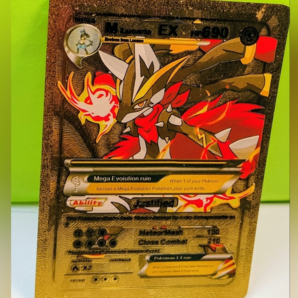 Mega M LUCARIO EX ART CARD HP 690GOID FOIL 🆕